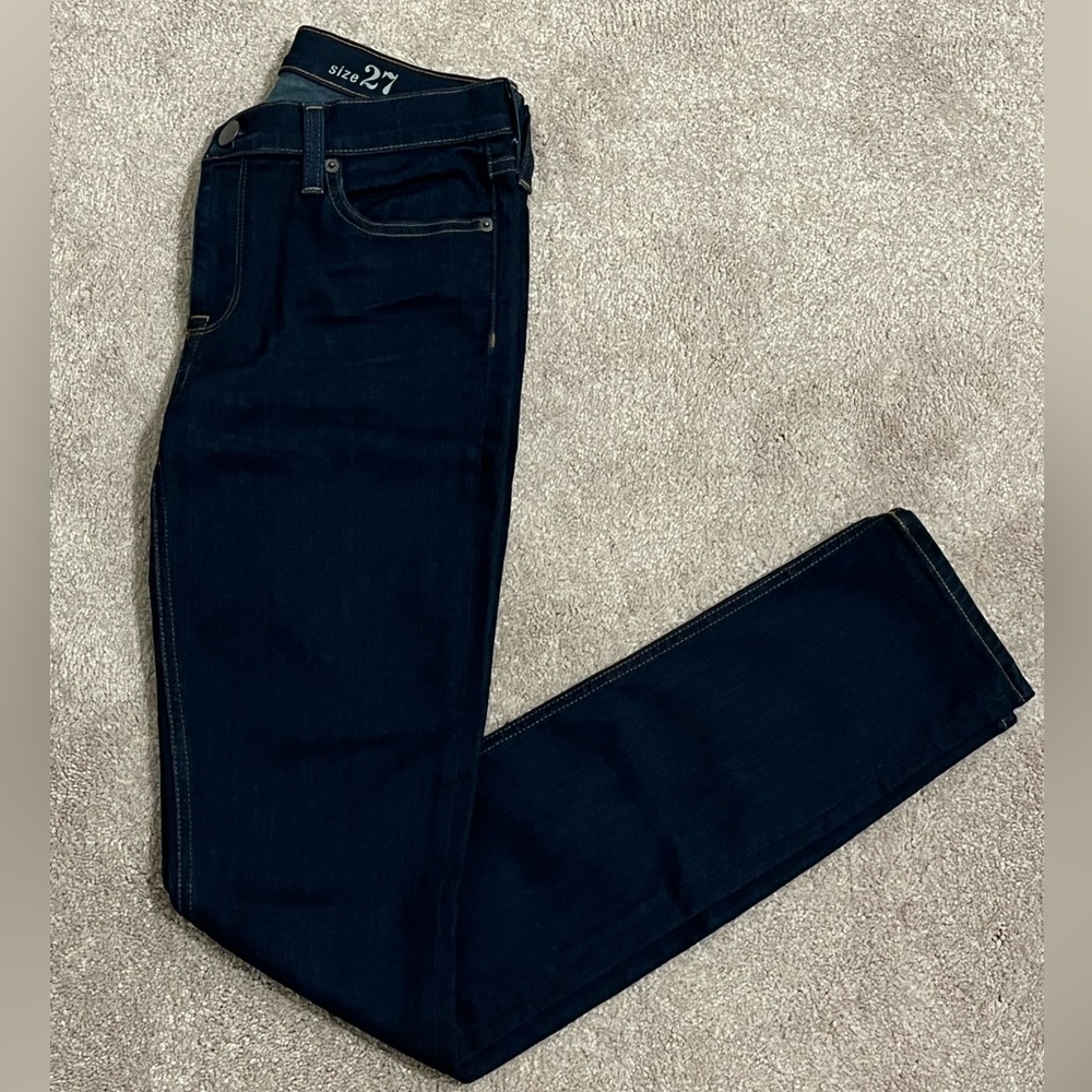 J.Crew dark denim skinny jeans. Size 27. Excellent used condition